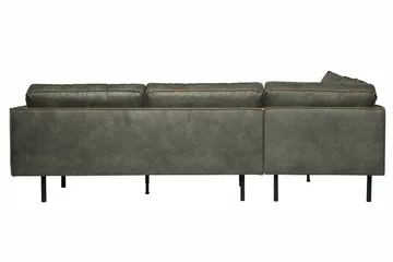 Lissbon 3-personers Venstrevendt L-formet Hjørnesofa 266 cm i Læder - Grøn - Møbler - Sofaer - Sofa med chaiselong