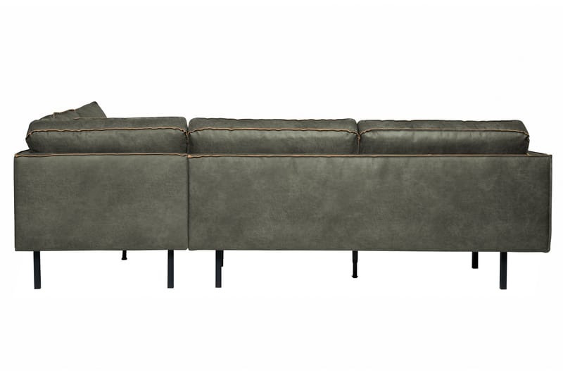 Lissbon 4-personers Højrevendt L-formet Hjørnesofa 266 cm i Læder - Grøn - Møbler - Sofaer - Sofa med chaiselong