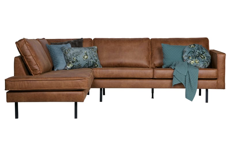 Lissbon Hjørnesofa - Cognac - Møbler - Sofaer - Sofa med chaiselong