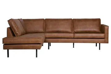 Lissbon Hjørnesofa - Cognac - Møbler - Sofaer - Sofa med chaiselong