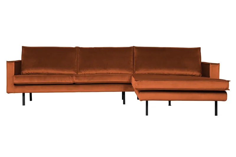 Lissbon Sofa med Chaiselong Højre - Rust - Møbler - Sofaer - Sofa med chaiselong