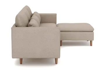 Lovis 3-personers sofa med vendbar chaiselong i stof - Beige - Møbler - Sofaer - Sofa med chaiselong