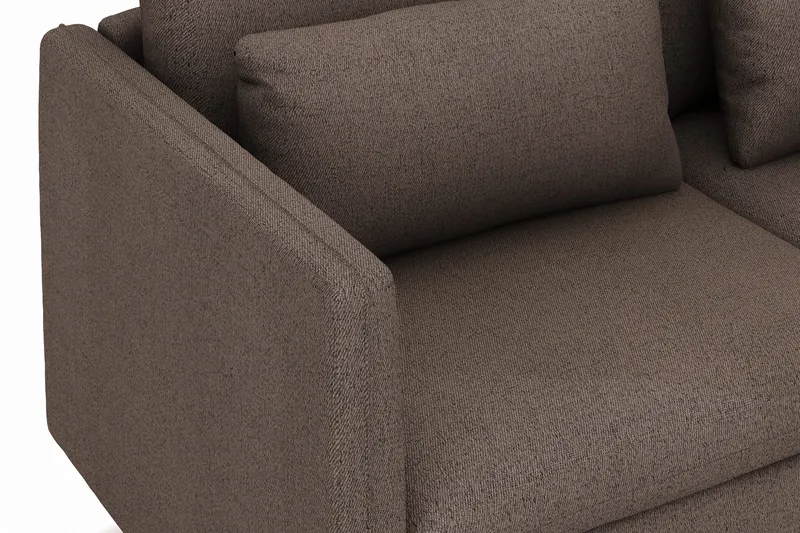 Lovis 3-personers sofa med vendbar chaiselong i stof - Brun - Møbler - Sofaer - Sofa med chaiselong