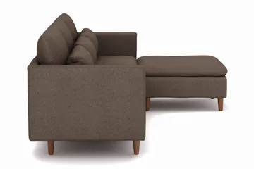 Lovis 3-personers sofa med vendbar chaiselong i stof - Brun - Møbler - Sofaer - Sofa med chaiselong