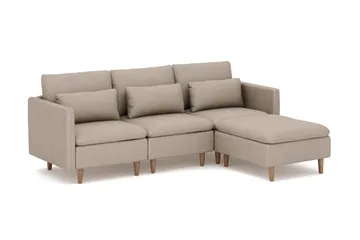 Lovis 3-personers sofa med vendbar chaiselong i stof - Beige - Møbler - Sofaer - Sofa med chaiselong