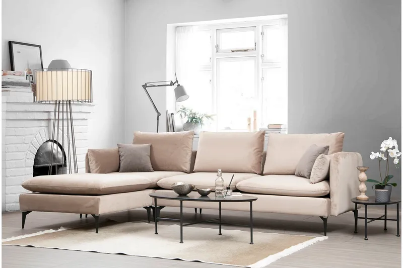 Luces Chaiselongsofa - Beige - Møbler - Sofaer - Sofa med chaiselong