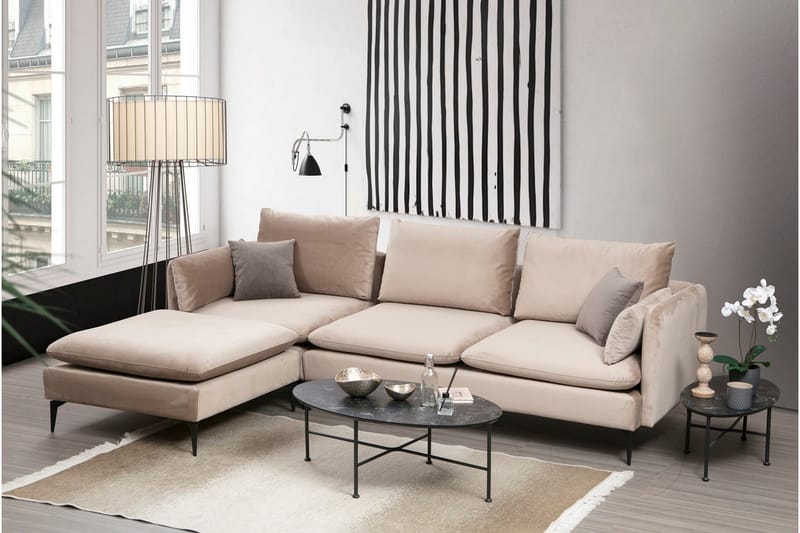 Luces Chaiselongsofa - Beige - Møbler - Sofaer - Sofa med chaiselong