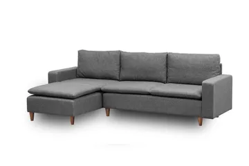 Lungo Sofa med Chaiselong 4-personers - Mørkegrå - Møbler - Sofaer - Sovesofaer - Sovesofa chaiselong