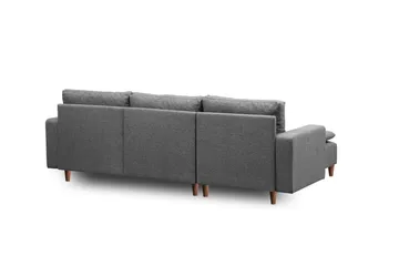 Lungo Sofa med Chaiselong 4-personers - Mørkegrå - Møbler - Sofaer - Sovesofaer - Sovesofa chaiselong