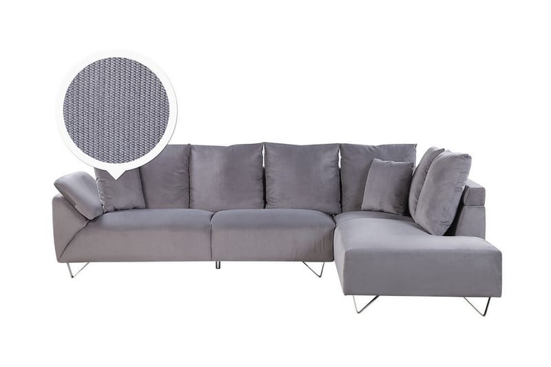 Lunnera 4-Pers. Hjørnesofa Venstre - Grå - Møbler - Sofaer - Sofa med chaiselong