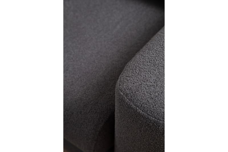 Makhan 3-personers Højre L-formet Sofa med Chaiselong i Bouclé - Antracit - Møbler - Sofaer - Sofa med chaiselong