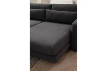 Makhan 3-personers Højre L-formet Sofa med Chaiselong i Bouclé - Antracit - Møbler - Sofaer - Sofa med chaiselong