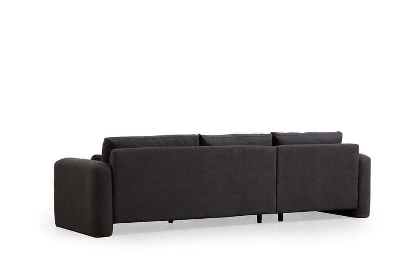 Makhan 3-personers Venstre L-formet Sofa med Chaiselong i Bouclé - Antracit - Møbler - Sofaer - Sofa med chaiselong