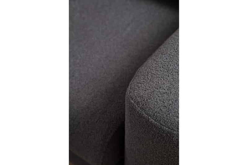 Makhan 3-personers Venstre L-formet Sofa med Chaiselong i Bouclé - Antracit - Møbler - Sofaer - Sofa med chaiselong