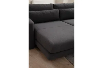 Makhan 3-personers Venstre L-formet Sofa med Chaiselong i Bouclé - Antracit - Møbler - Sofaer - Sofa med chaiselong