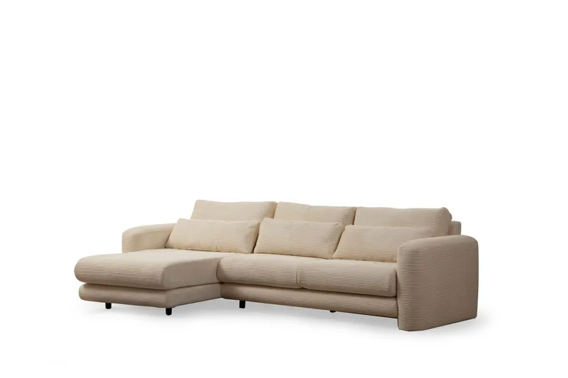 Makhan Sofa med Chaiselong 3-personers, Beige