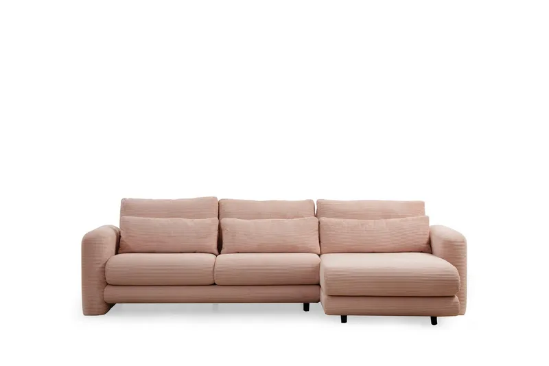 Makhan Sofa med Chaiselong 3-personers, Rosa