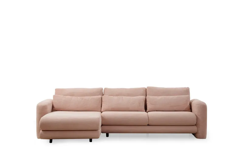 Makhan Sofa med Chaiselong 3-personers, Rosa