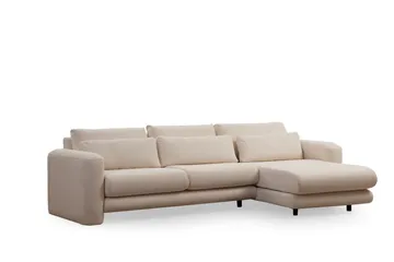 Makhan Sofa med Chaiselong 3-personers - Lysebeige - Møbler - Sofaer - Sofa med chaiselong