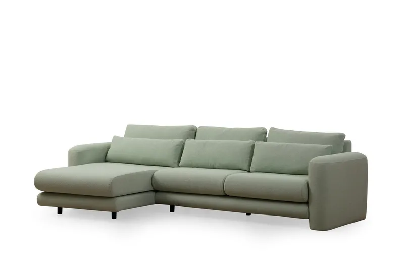 Makhan Sofa med Chaiselong 3-personers, Grøn