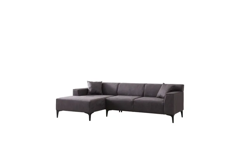 Malpani Sofa med Divan 3-sits, Antracit