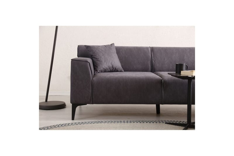 Malpani Sofa med Divan 3-sits - Antracit - Møbler - Sofaer - Sofa med chaiselong