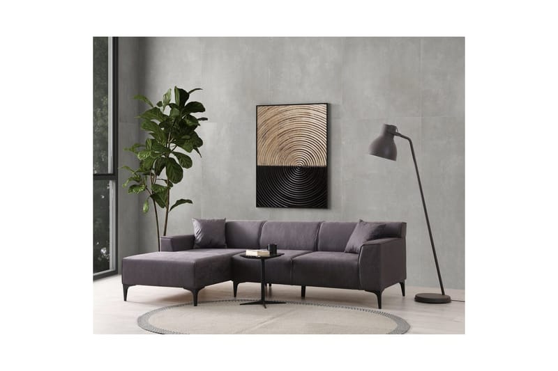 Malpani Sofa med Divan 3-sits - Antracit - Møbler - Sofaer - Sofa med chaiselong