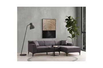 Malpani Sofa med Divan 3-sits - Antracit - Møbler - Sofaer - Sofa med chaiselong