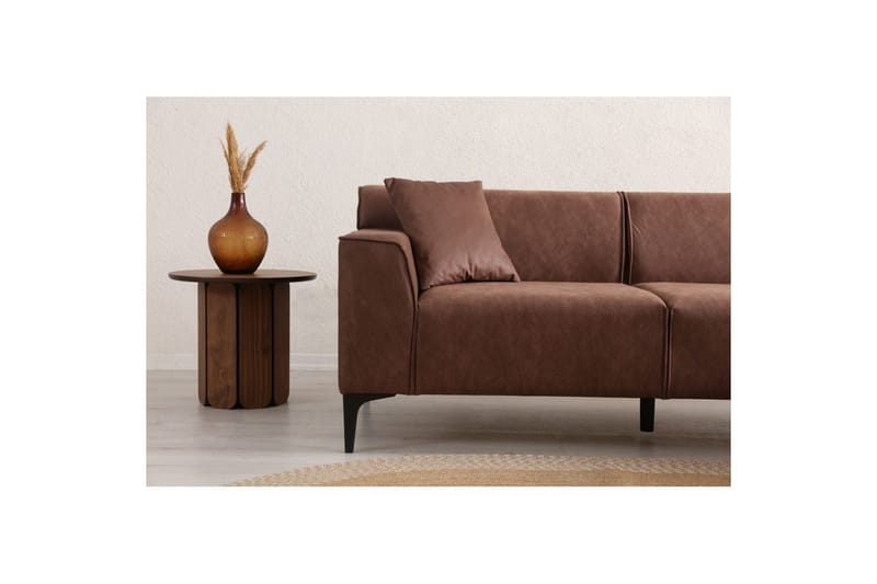 Malpani Sofa med Divan 3-sits - Cognac - Møbler - Sofaer - Sofa med chaiselong