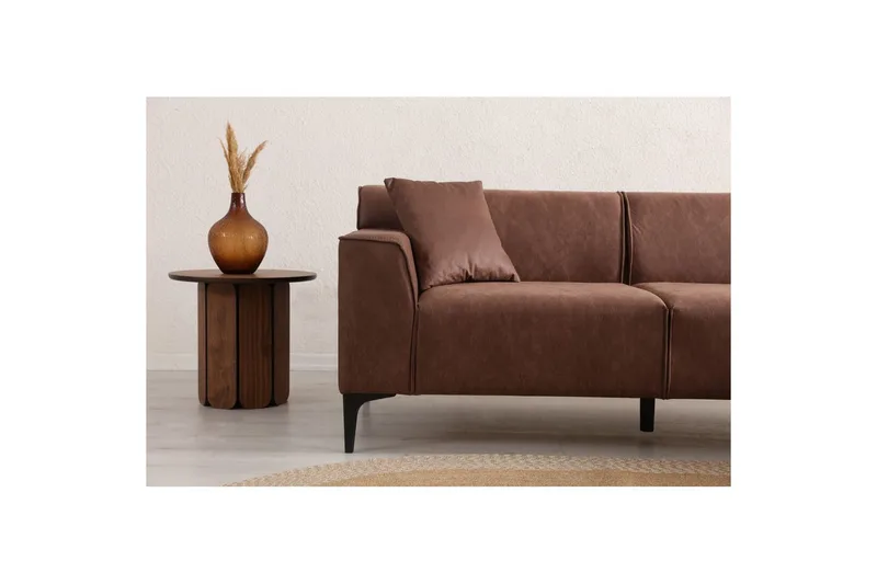 Malpani Sofa med Divan 3-sits - Cognac - Møbler - Sofaer - Sofa med chaiselong