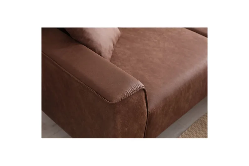Malpani Sofa med Divan 3-sits - Cognac - Møbler - Sofaer - Sofa med chaiselong