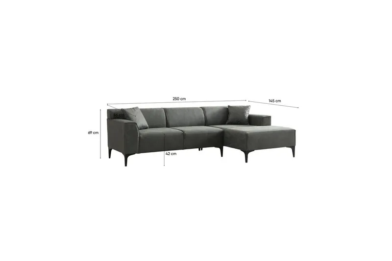 Malpani Sofa med Divan 3-sits - Grøn - Møbler - Sofaer - Sofa med chaiselong