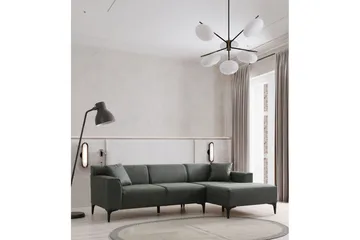 Malpani Sofa med Divan 3-sits - Grøn - Møbler - Sofaer - Sofa med chaiselong