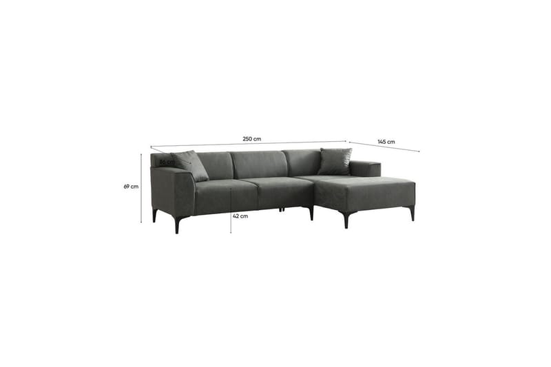 Malpani Sofa med Divan 3-sits - Grøn - Møbler - Sofaer - Sofa med chaiselong