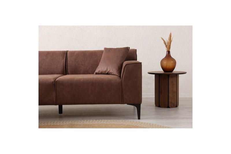 Malpani Sofa med Divan 4-sits - Cognac - Møbler - Sofaer - Sofa med chaiselong