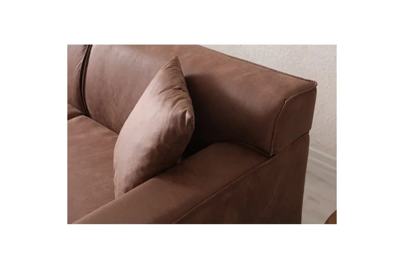 Malpani Sofa med Divan 4-sits - Cognac - Møbler - Sofaer - Sofa med chaiselong
