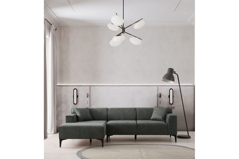 Malpani Sofa med Divan 4-sits - Grøn - Møbler - Sofaer - Sofa med chaiselong