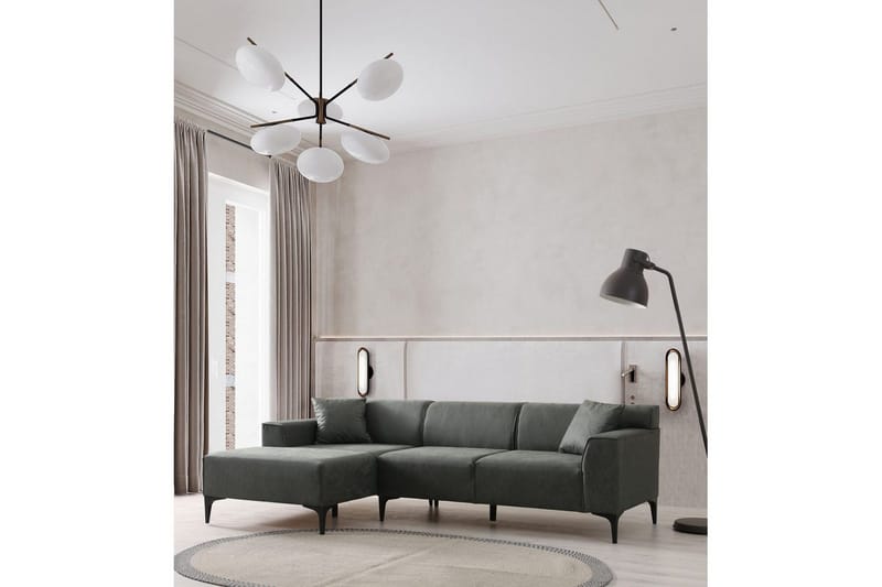 Malpani Sofa med Divan 4-sits - Grøn - Møbler - Sofaer - Sofa med chaiselong