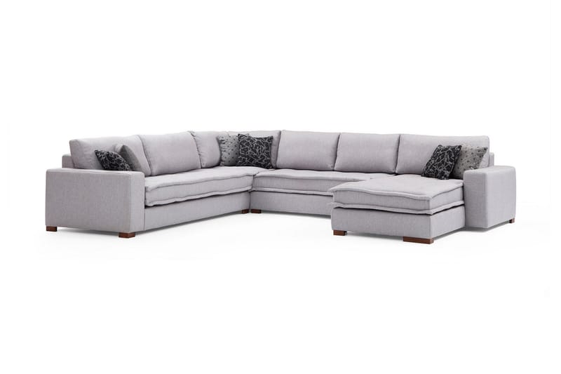 Mamerto Sofa m. Chaiselong 4-Pers. - Lysegrå - Sofa med chaiselong - 4 personers sofa med chaiselong