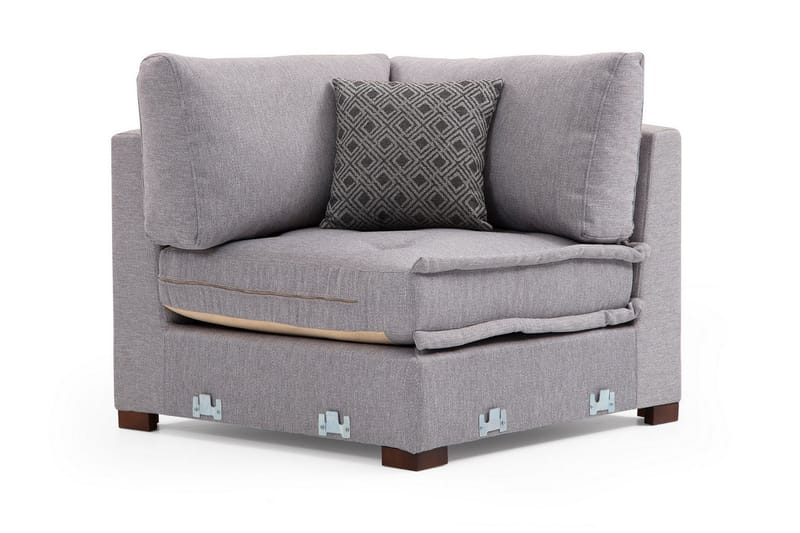 Mamerto Sofa m. Chaiselong 4-Pers. - Lysegrå - Møbler - Sofaer - Sofa med chaiselong