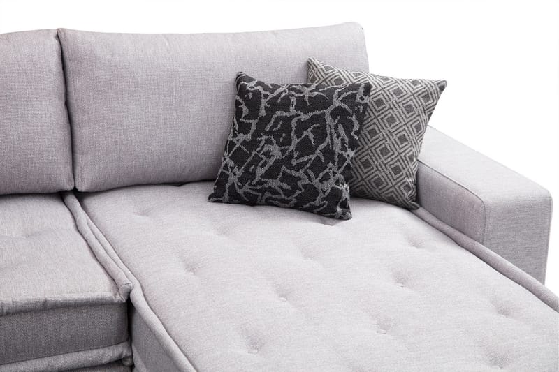 Mamerto Sofa m. Chaiselong 4-Pers. - Lysegrå - Møbler - Sofaer - Sofa med chaiselong