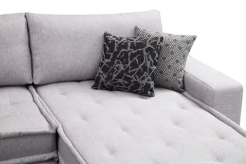 Mamerto Sofa m. Chaiselong 4-Pers. - Lysegrå - Møbler - Sofaer - Hjørnesofa - Hjørnesofa med chaiselong