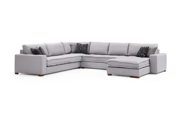 Mamerto Sofa m. Chaiselong 4-Pers. - Lysegrå - Møbler - Sofaer - Hjørnesofa - Hjørnesofa med chaiselong