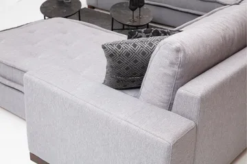 Mamerto Sofa m. Chaiselong 4-Pers. - Lysegrå - Møbler - Sofaer - Hjørnesofa - Hjørnesofa med chaiselong