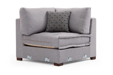 Mamerto Sofa m. Chaiselong 4-Pers. - Lysegrå - Møbler - Sofaer - Hjørnesofa - Hjørnesofa med chaiselong