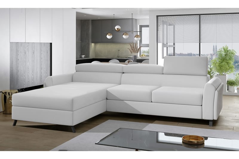 Mariall Chaiselongsofa Venstre - Hvid - Møbler - Sofaer - Sofa med chaiselong