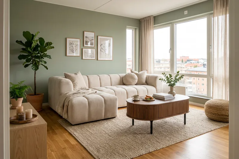 Marlow 3-personers boblet chaiselongsofa venstre - Beige - Møbler - Sofaer - Sofa med chaiselong