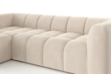 Marlow 3-personers boblet chaiselongsofa, venstrevendt - Beige - Møbler - Sofaer - Sofa med chaiselong