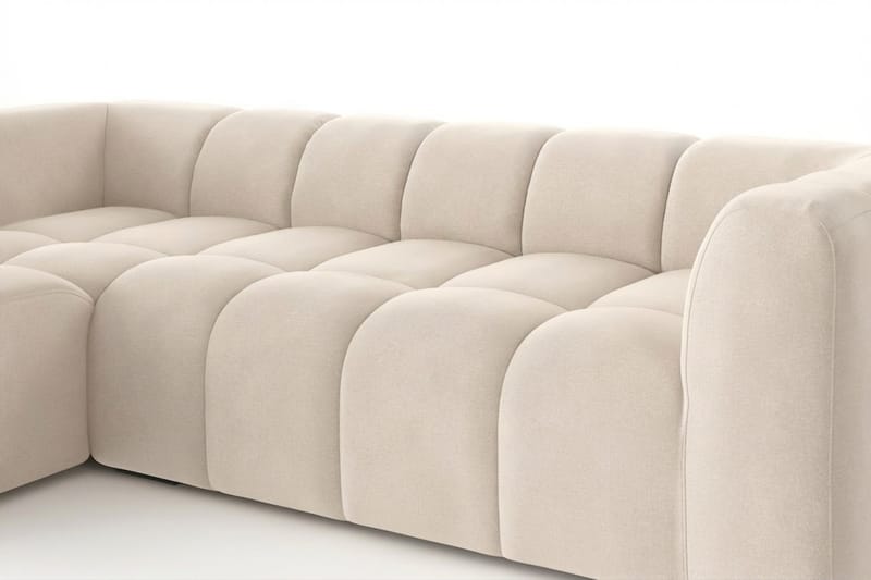 Marlow 3-personers boblet chaiselongsofa venstre - Beige - Møbler - Sofaer - Sofa med chaiselong