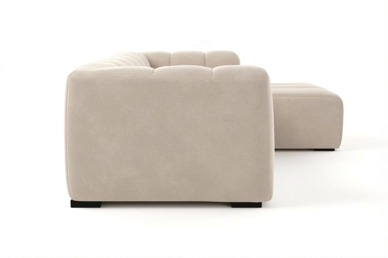 Marlow 3-personers boblet chaiselongsofa højre - Beige - Møbler - Sofaer - Sofa med chaiselong